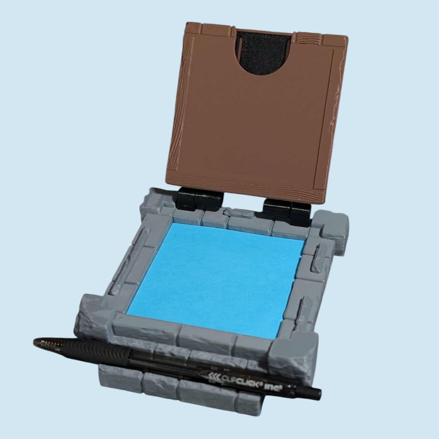 Trapdoor Sticky Note Holder + Stencils