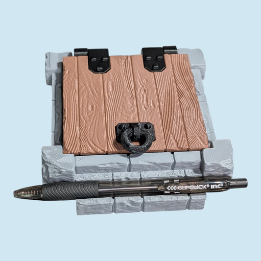 Trapdoor Sticky Note Holder + Stencils